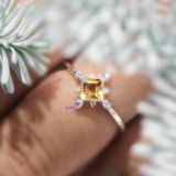  Nhẫn Bạc Brilliant Topaz/ Ánh Trăng/ Thạch Anh Vàng/ Thạch Anh Xanh Silver Plated Gypsy.lala 