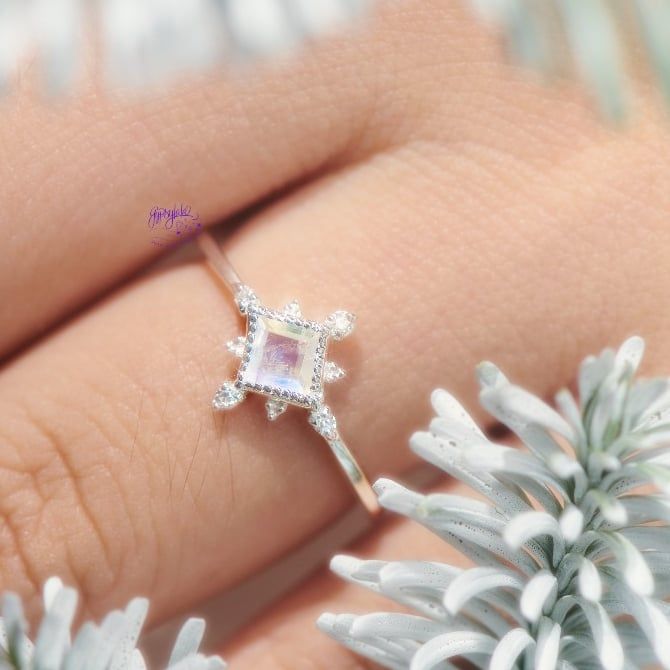  Nhẫn Bạc Brilliant Topaz/ Ánh Trăng/ Thạch Anh Vàng/ Thạch Anh Xanh Silver Plated Gypsy.lala 