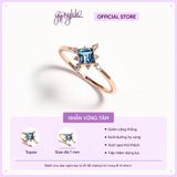 Nhẫn Bạc Brilliant Topaz/ Ánh Trăng/ Thạch Anh Vàng Gold Plated Gypsy.lala 