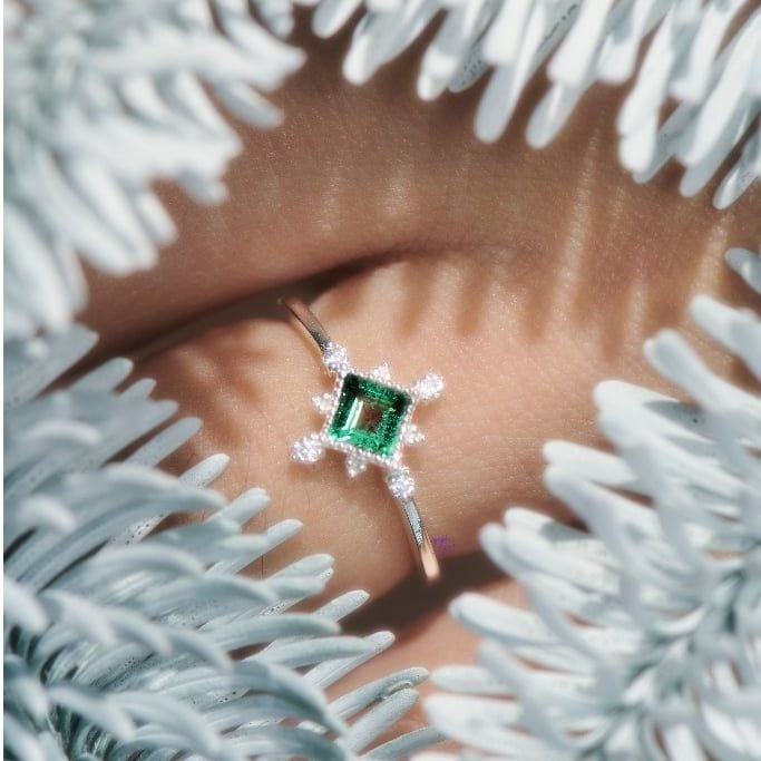  Nhẫn Bạc Brilliant Topaz/ Ánh Trăng/ Thạch Anh Vàng/ Thạch Anh Xanh Silver Plated Gypsy.lala 