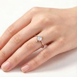  Nhẫn Bạc Brilliant Topaz/ Ánh Trăng/ Thạch Anh Vàng Gold Plated Gypsy.lala 