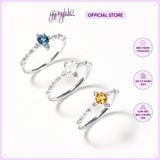  Nhẫn Bạc Infinity Moonstone/ Citrine/ Topaz Silver Gypsy.lala 