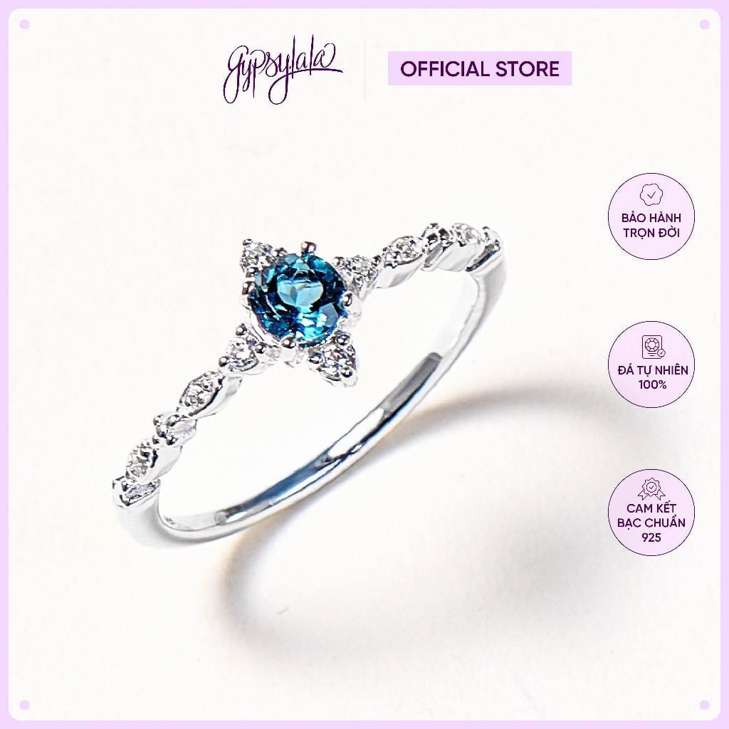  Nhẫn Bạc Infinity Moonstone/ Citrine/ Topaz Silver Gypsy.lala 