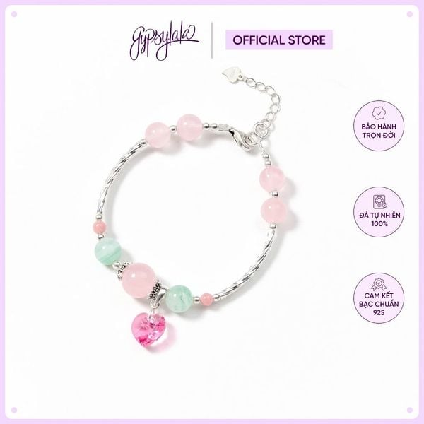  Vòng Tay Gypsy.lala - Vòng Tay Thiết Kế Devotion - Charm Trái Tim - Phù Hợp Tình Duyên - Ăn Nói 
