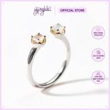  Dây Chuyền Bạc Cao Cấp SETF14 Đá Ánh Trăng GYPSYLALA - Thiết Kế Tối Giản – Nữ Tính - Không Kị Mệnh – Năng Lượng Dịu Êm 