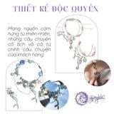 Lắc Tay Lucky 3 Viên Đá Cỏ Bốn Lá Ánh Trăng Khung Bạc SP006703 Gypsy.lala 