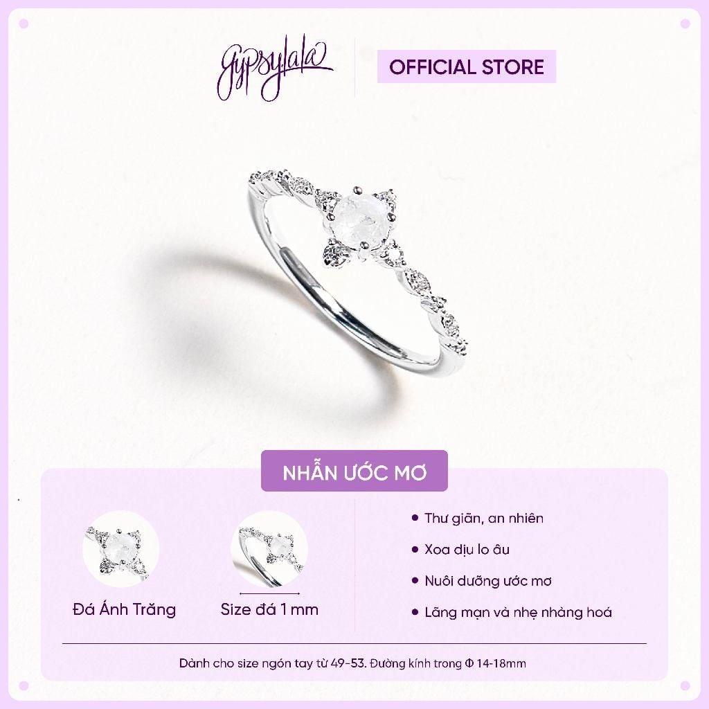  Nhẫn Bạc Infinity Moonstone/ Citrine/ Topaz Silver Gypsy.lala 