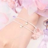  Lắc Tay Đá Ánh Trăng Nhuyễn Charm Trái Tim Bạc 925 SP006896 Gypysy.lala 
