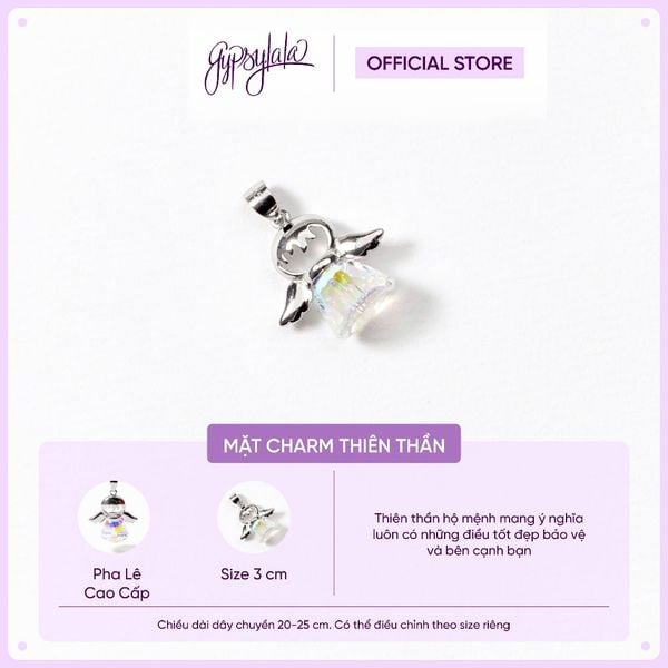  Charm Thiên Thần Bọc Bạc Nữ SP002269 Gypsylala 