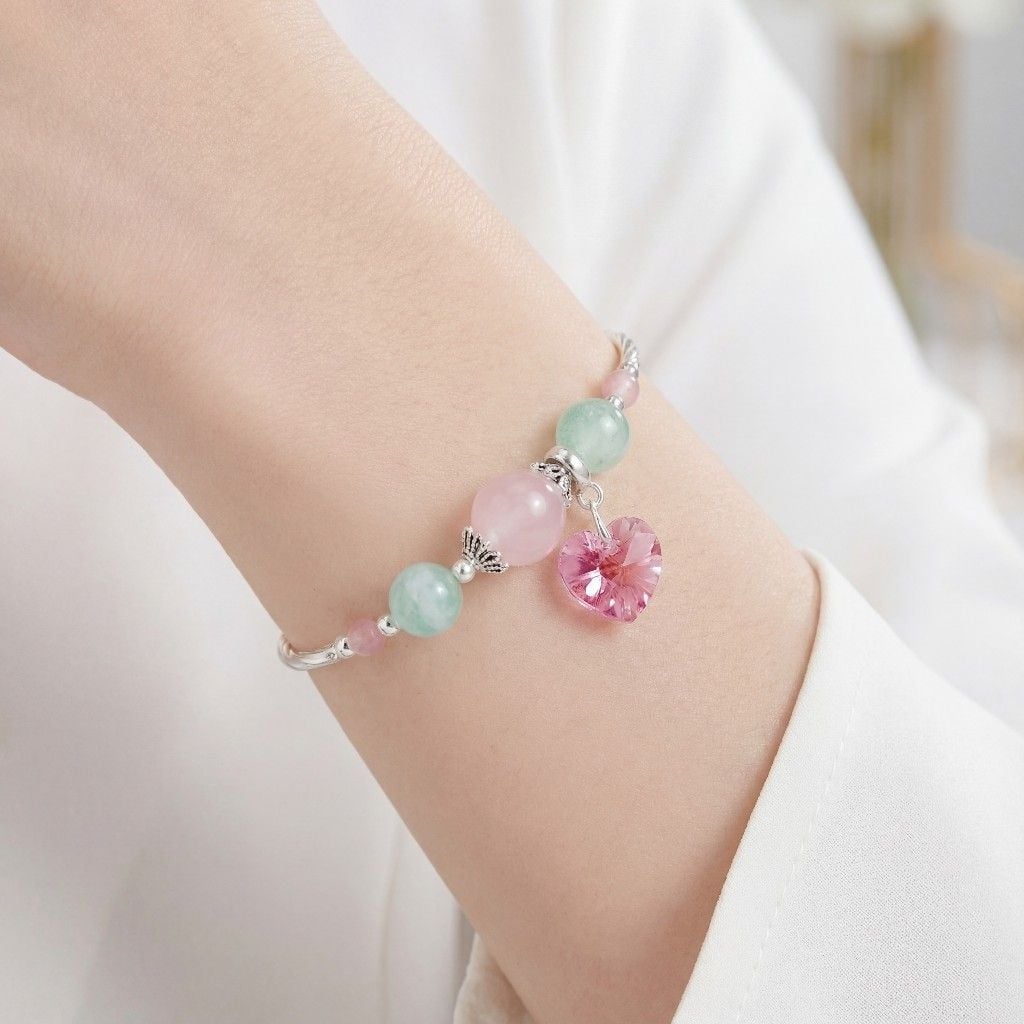  Vòng Tay Gypsy.lala - Vòng Tay Thiết Kế Devotion - Charm Trái Tim - Phù Hợp Tình Duyên - Ăn Nói 