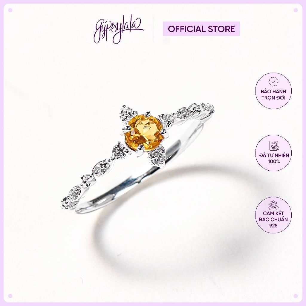  Nhẫn Bạc Infinity Moonstone/ Citrine/ Topaz Silver Gypsy.lala 