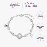  Lắc tay Embrace Cỏ 4 Lá Ánh Trăng GYPSYLALA - Charm Moonstone May Mắn -Xoa diệu tiêu cực giúp ngủ ngon 