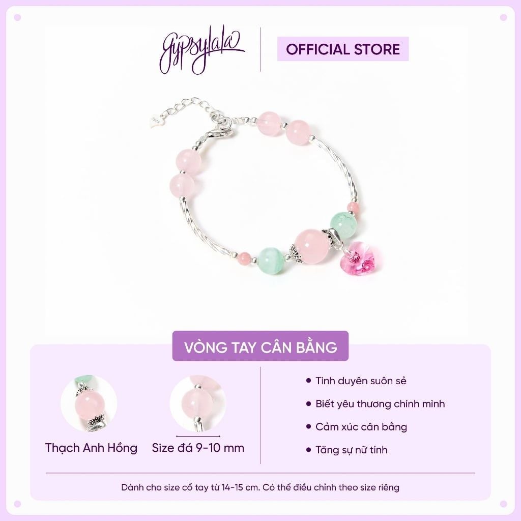  Vòng Tay Gypsy.lala - Vòng Tay Thiết Kế Devotion - Charm Trái Tim - Phù Hợp Tình Duyên - Ăn Nói 