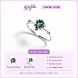  Nhẫn Bạc F431 Topaz/ Ánh Trăng/ Thạch Anh Xanh Gypsy.lala 