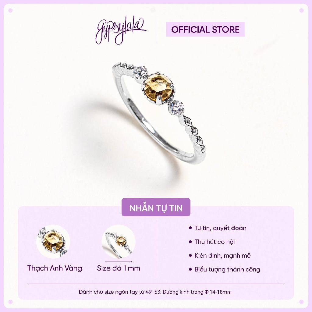  Nhẫn Bạc Crystal Charm Silver Gypsy.lala 