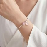  Vòng Tay Thiết Kế Đá Thiên Nhiên Thạch Anh Hồng Hoa Đào SP004114 Gypsylala 