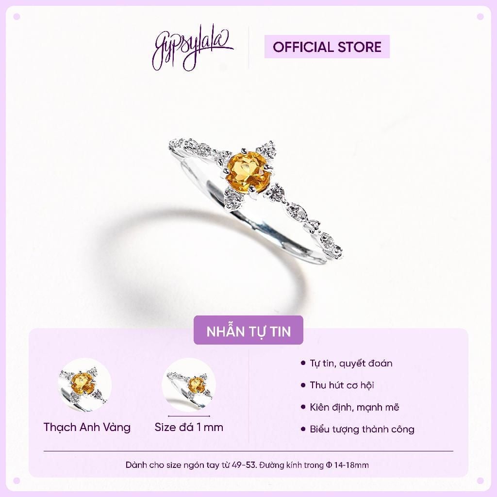  Nhẫn Bạc Infinity Moonstone/ Citrine/ Topaz Silver Gypsy.lala 