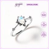  Nhẫn Bạc F431 Topaz/ Ánh Trăng/ Thạch Anh Xanh Gypsy.lala 