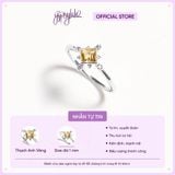  Nhẫn Bạc Brilliant Topaz/ Ánh Trăng/ Thạch Anh Vàng/ Thạch Anh Xanh Silver Plated Gypsy.lala 