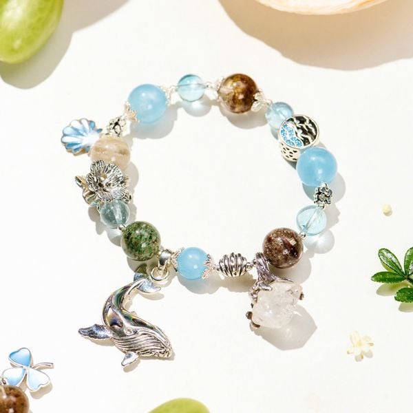  Vòng Tay Thiết Kế Nữ Sunny Days Đá Aquamarine SP008245 Gypsy.lala 