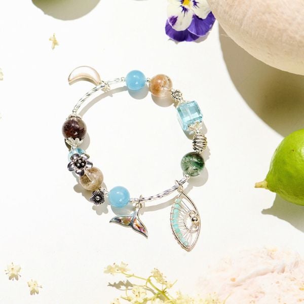  Vòng Tay Thiết Kế Nữ Wave Lover Đá Ưu Linh Ngũ Sắc SP008249 Gypsy.lala 