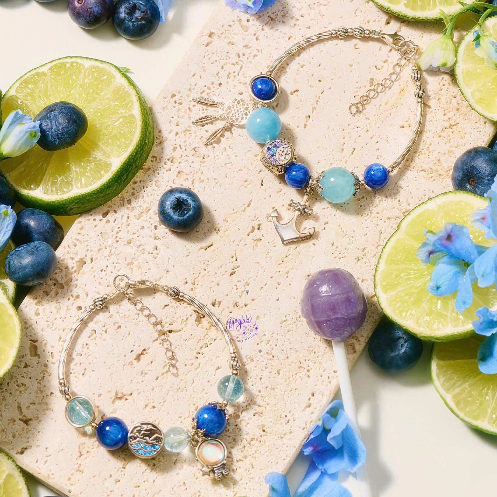  Vòng Tay Thiết Kế Nữ Ocean Babe Đá Kyanite SP008239 Gypsy.lala 