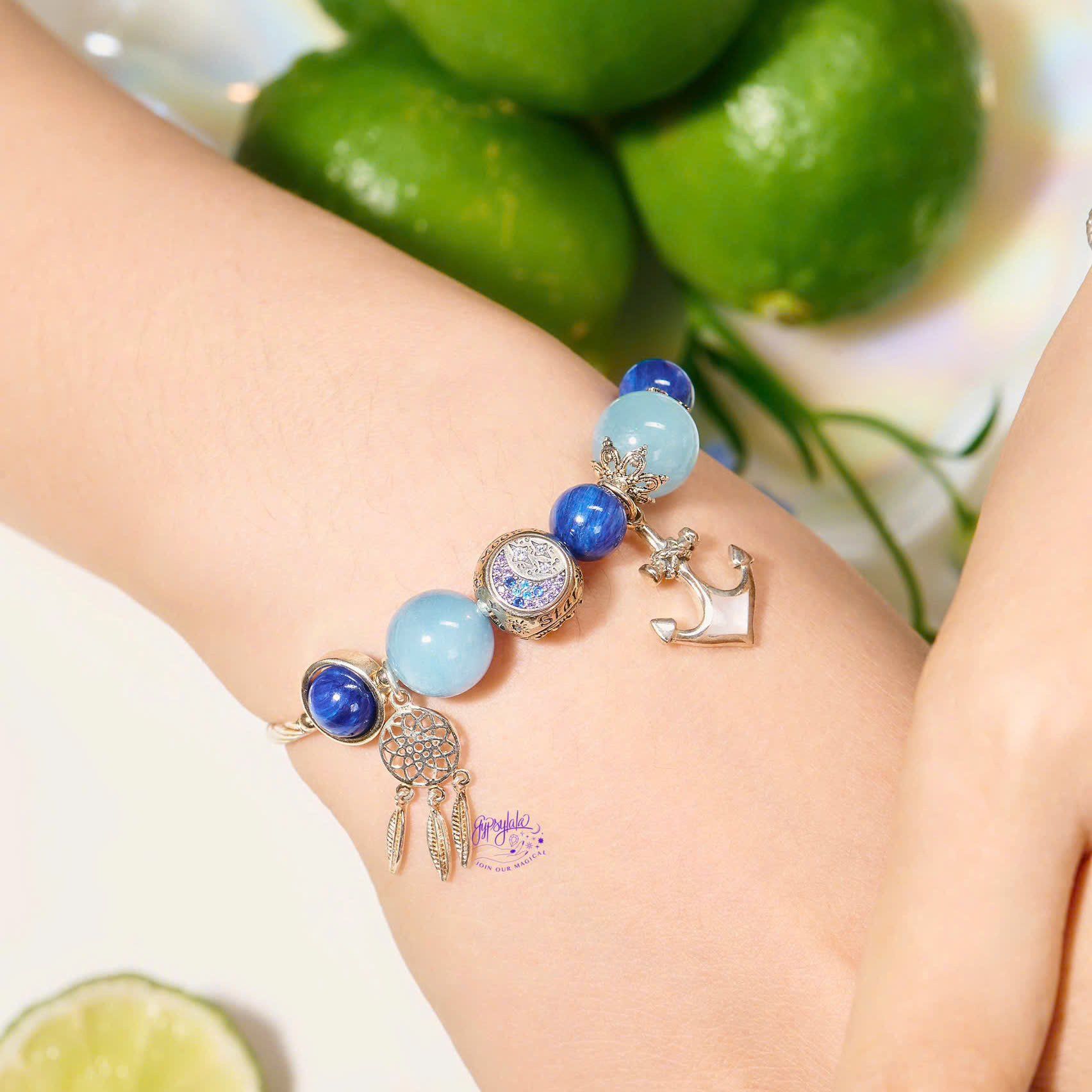  Vòng Tay Thiết Kế Nữ Summer Fling Đá Kyanite SP008238 Gypsylala 
