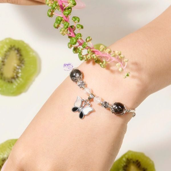  Vòng Tay Thiết Kế Nữ Prosperity Path Đá Thạch Anh Tóc Đen SP007810 Gypsy.lala 