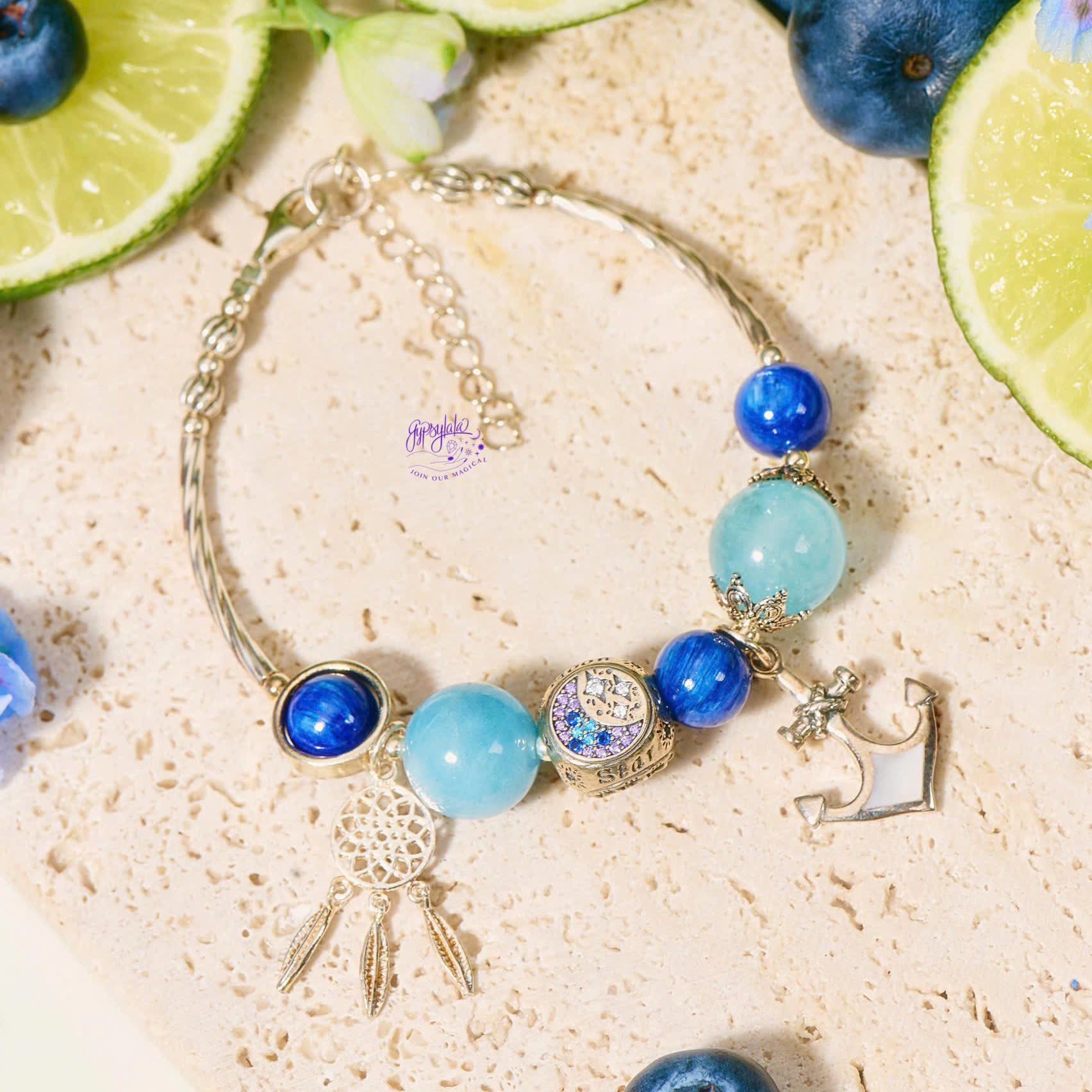  Vòng Tay Thiết Kế Nữ Summer Fling Đá Kyanite SP008238 Gypsylala 