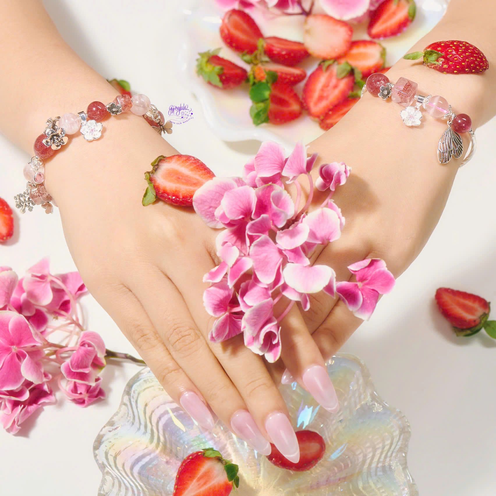  Vòng Tay Thiết Kế Nữ Coral Heart Đá Thông Thái SP008252 Gypsy.lala 