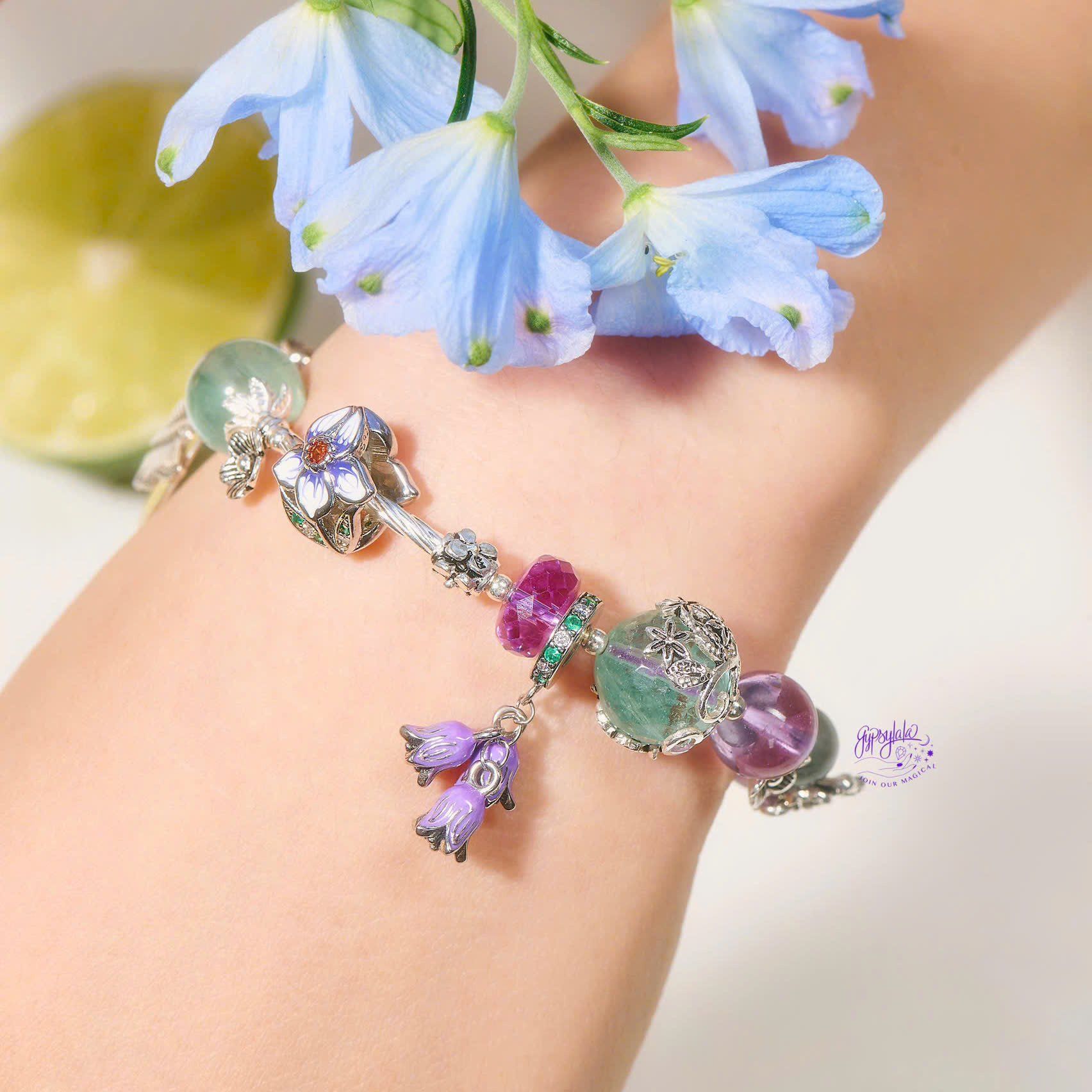  Vòng Tay Thiết Kế Nữ Lover’s Tide Đá Thạch Anh Tím SP008254 Gypsy.lala 