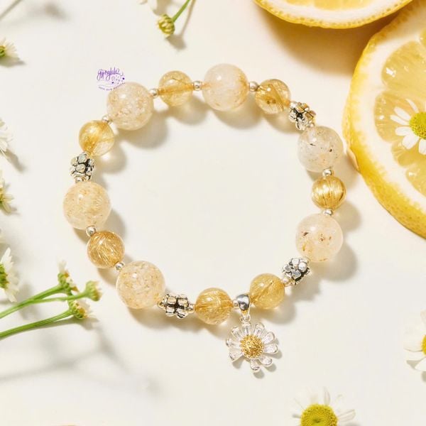  Vòng Tay Thiết Kế Nữ Summer Buddy Đá Ưu Linh Tóc Tuyết SP008247 Gypsylala 