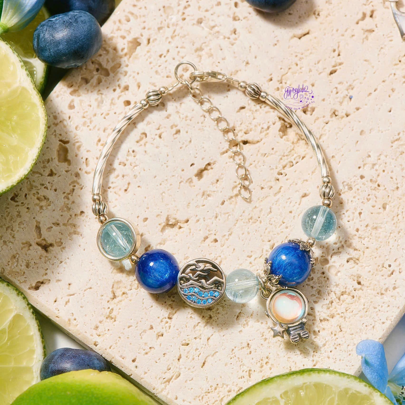  Vòng Tay Thiết Kế Nữ Ocean Babe Đá Kyanite SP008239 Gypsy.lala 