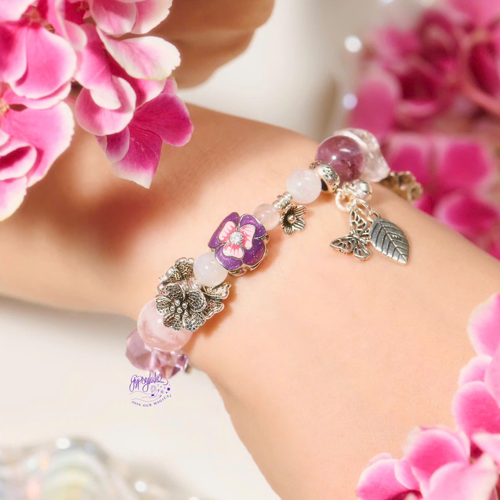  Vòng Tay Thiết Kế Nữ  Lunar Romance Đá Super Seven SP008261 Gypsylala 