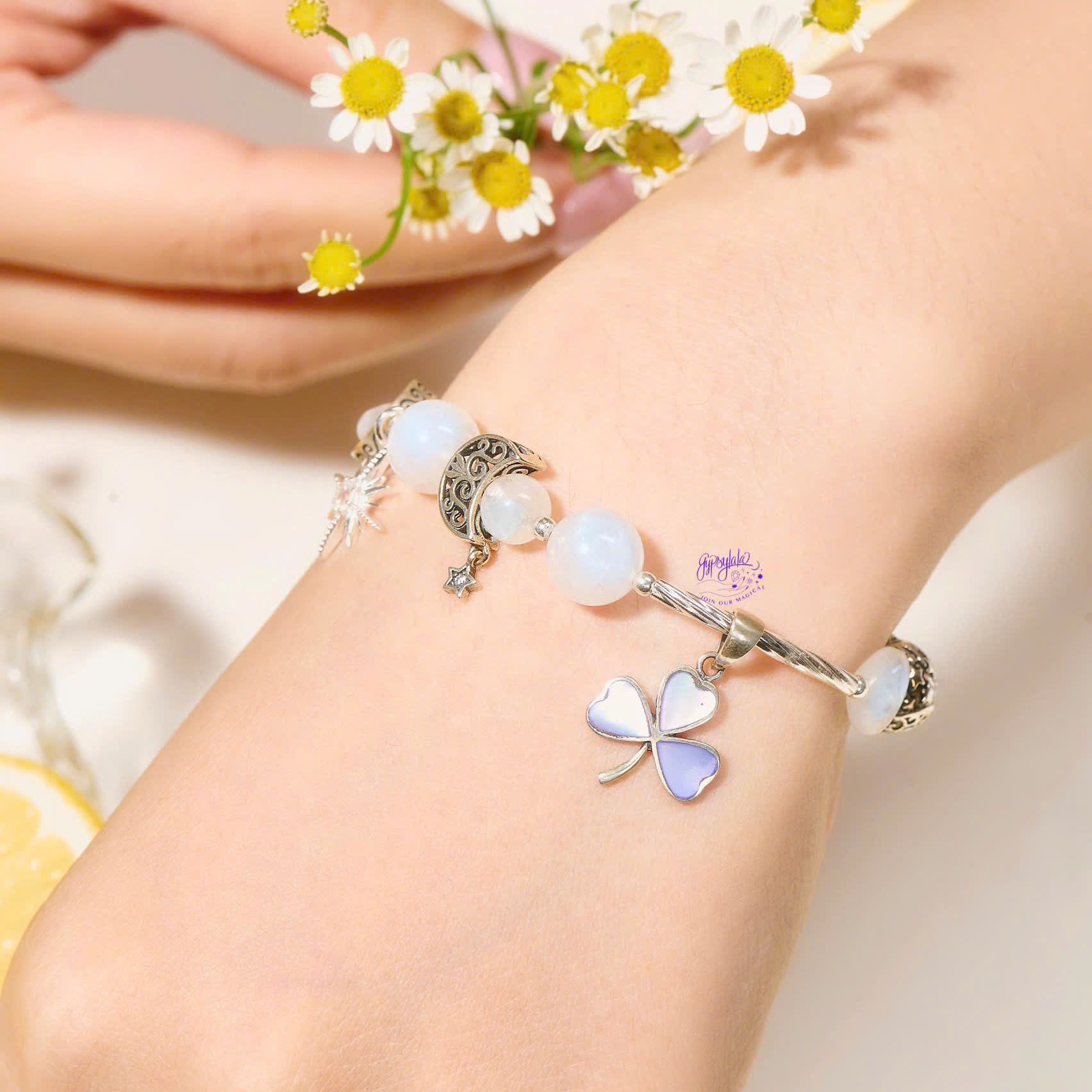  Vòng Tay Thiết Kế Nữ Tranquil Tide Đá Ánh Trăng SP008259 Gypsy.lala 