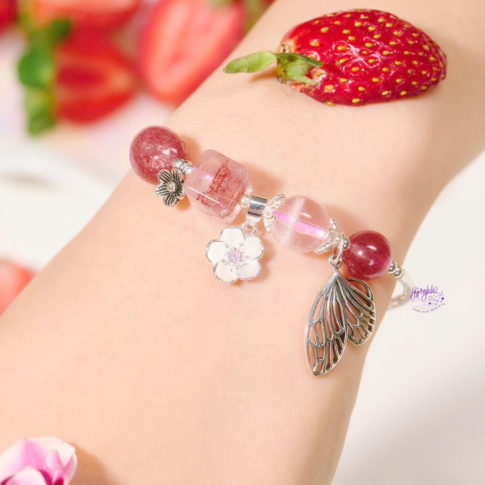  Vòng Tay Thiết Kế Nữ Coral Heart Đá Thông Thái SP008252 Gypsy.lala 