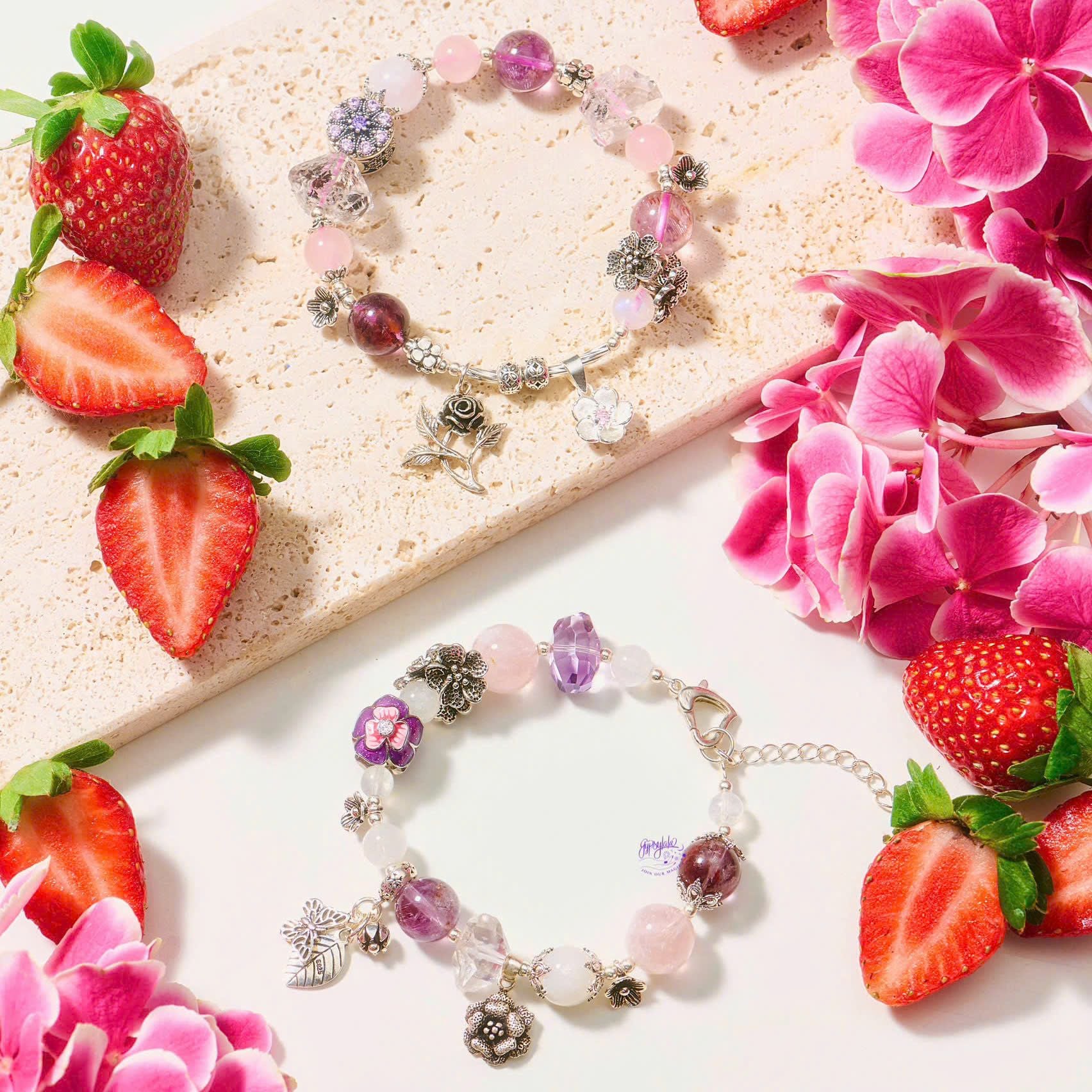  Vòng Tay Thiết Kế Nữ  Lunar Romance Đá Super Seven SP008261 Gypsylala 