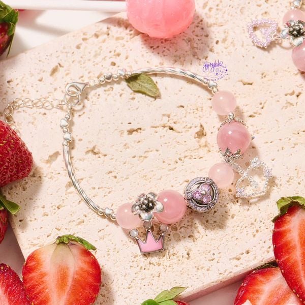  Vòng Tay Thiết Kế Nữ Summer Crush Đá Thạch Anh Hồng SP008242 Gypsy.lala 