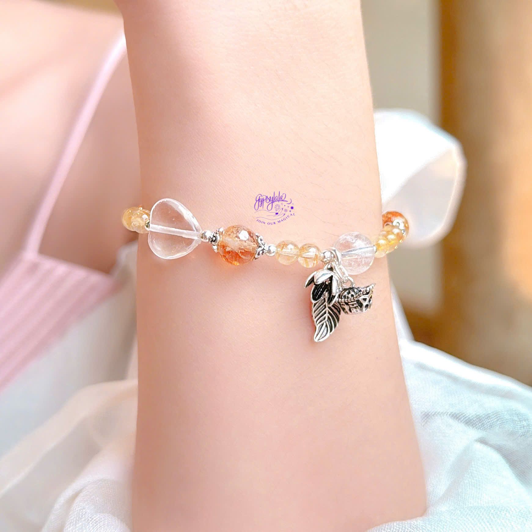  Vòng Tay Black Friday 016 Đá Tóc Vàng Charm Ngẫu Nhiên SP008357 Gypsy.lala 