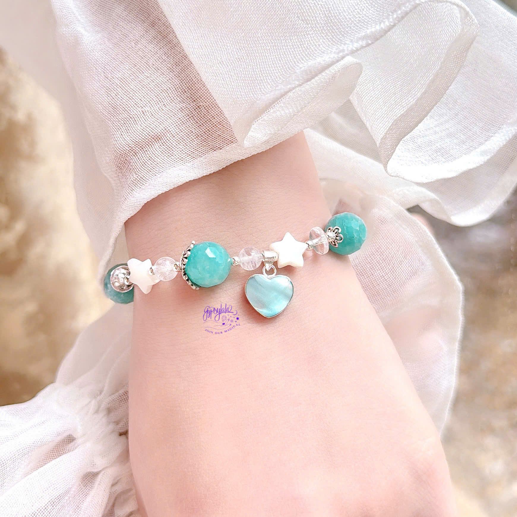  Vòng Tay Black Friday 024 Đá Amazonite Charm Ngẫu Nhiên SP008365 Gypsy.lala 