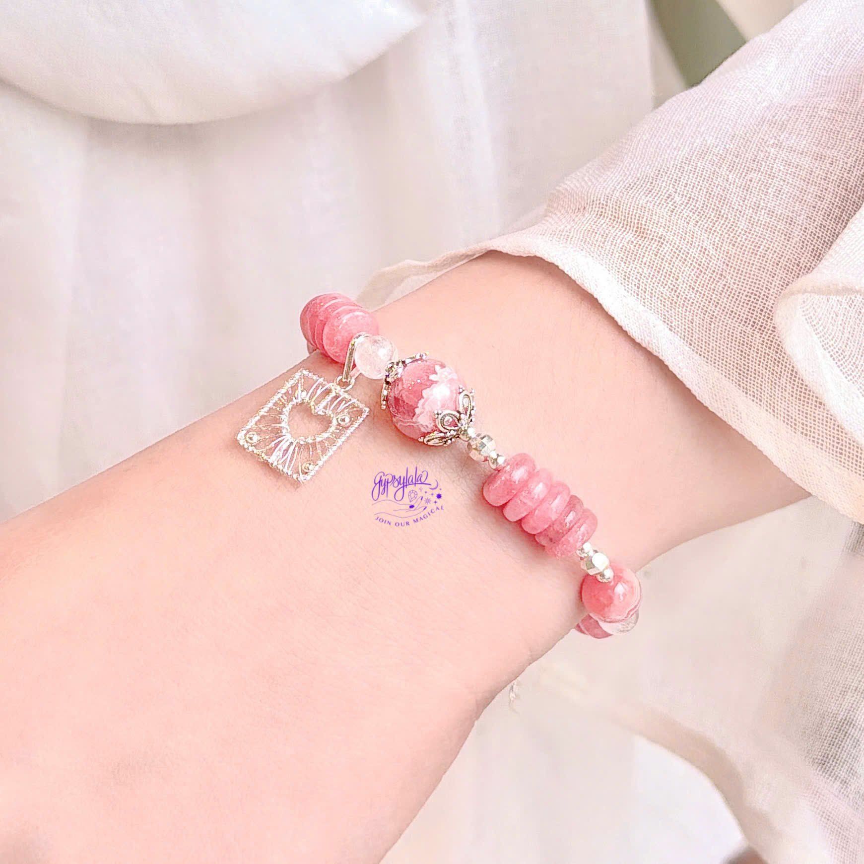  Vòng Tay Black Friday 015 Đá Đào Hoa Charm Ngẫu Nhiên SP008356 Gypsy.lala 