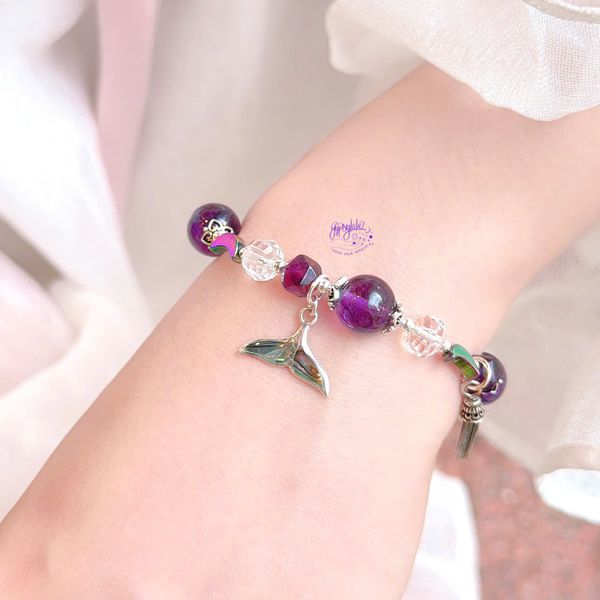  Vòng Tay Black Friday 019 Đá TA Tím Charm Ngẫu Nhiên SP008360 Gypsy.lala 