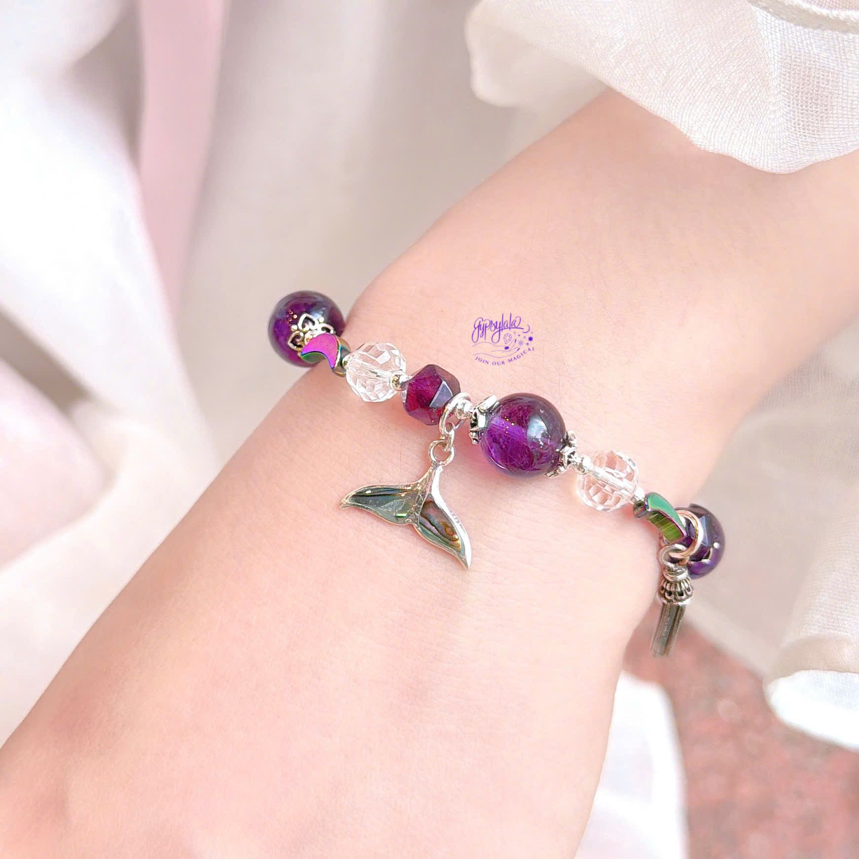  Vòng Tay Black Friday 019 Đá TA Tím Charm Ngẫu Nhiên SP008360 Gypsy.lala 