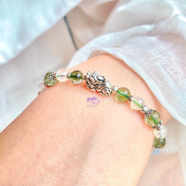  Vòng Tay Black Friday 028 Đá Tóc Xanh Charm Tỳ Hưu SP008369 Gypsy.lala 