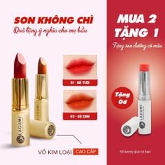 [MUA 2 TẶNG 1] Combo 2 Son không chì an toàn, lành tính cho mẹ bầu (Màu Đỏ tươi + Đỏ cam)