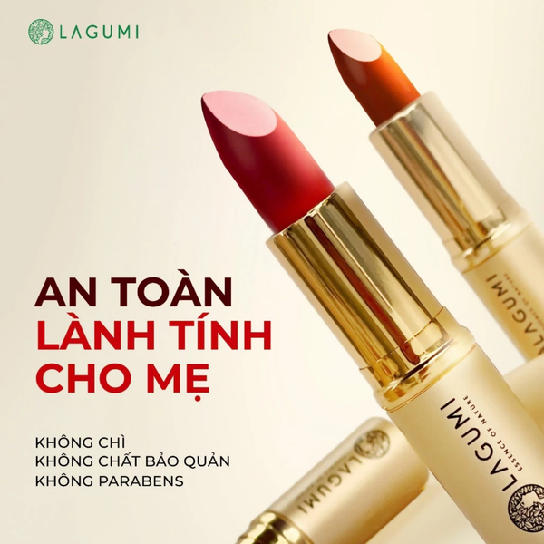 [MUA 2 TẶNG 1] Combo 2 Son không chì an toàn, lành tính cho mẹ bầu ( Màu Đỏ đào+ Hồng Cam San Hô)