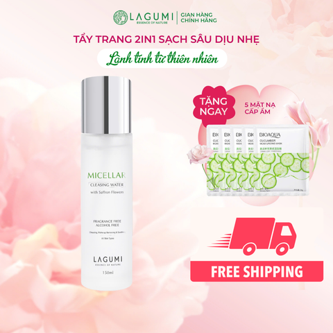 Nước tẩy trang nhụy hoa nghệ tây Lagumi Micellar Cleansing Water 150ml