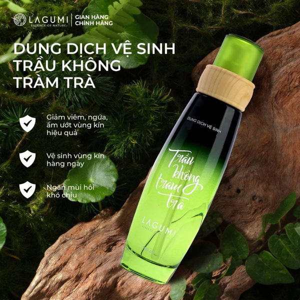 Lagumi Gel Rửa Phụ Khoa, Dung Dịch Vệ Sinh Nữ Trầu Không Tràm Trà Hỗ Trợ Giảm Hôi - Ngứa - Khí Hư 100ml