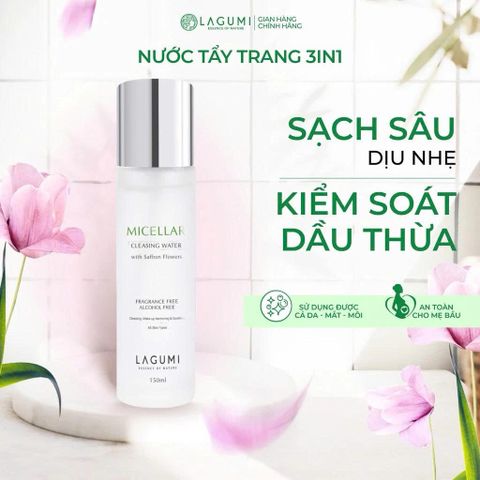 Nước tẩy trang nhụy hoa nghệ tây Lagumi Micellar Cleansing Water 150ml
