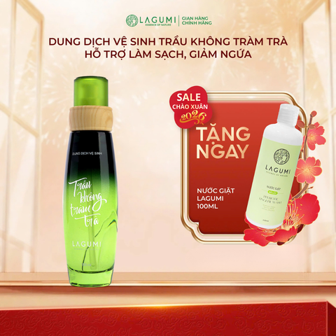 Dung Dịch Vệ Sinh Phụ Nữ Lagumi Trầu Không Tràm Trà Giảm Ngứa Khí Hư An Toàn Cho Cả Mẹ Bầu chai 100ml